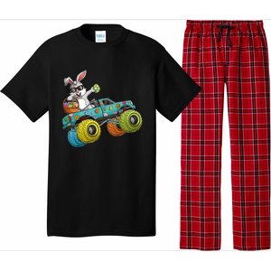 Dabbing Bunny Happy Easter Monster Truck Lovers Pajama Set