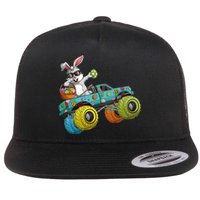 Dabbing Bunny Happy Easter Monster Truck Lovers Flat Bill Trucker Hat