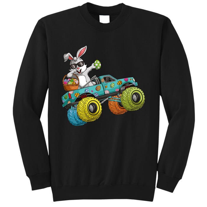 Dabbing Bunny Happy Easter Monster Truck Lovers Tall Sweatshirt