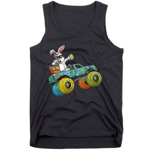 Dabbing Bunny Happy Easter Monster Truck Lovers Tank Top