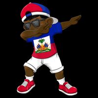Dabbing Boy Haitian Haiti Flag Kid Dab Dance Cooling Performance Crew T-Shirt
