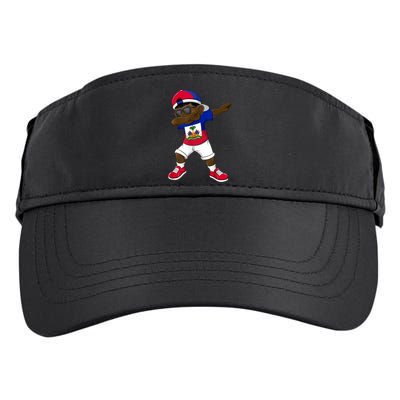 Dabbing Boy Haitian Haiti Flag Kid Dab Dance Adult Drive Performance Visor