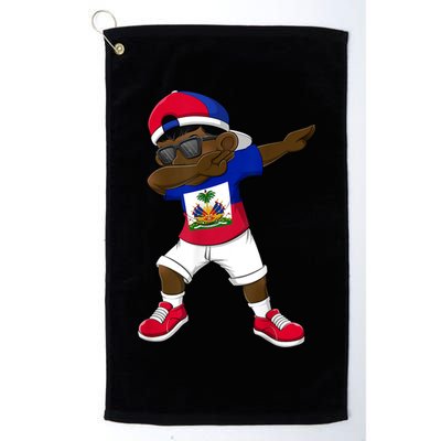Dabbing Boy Haitian Haiti Flag Kid Dab Dance Golf Towel