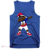 Dabbing Boy Haitian Haiti Flag Kid Dab Dance Tank Top