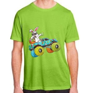 Dabbing Bunny Happy Easter Monster Truck Lovers Gift Adult ChromaSoft Performance T-Shirt