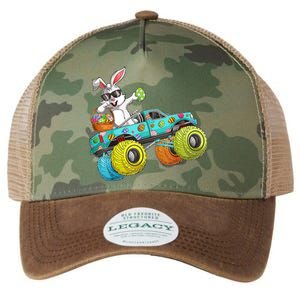 Dabbing Bunny Happy Easter Monster Truck Lovers Gift Legacy Tie Dye Trucker Hat