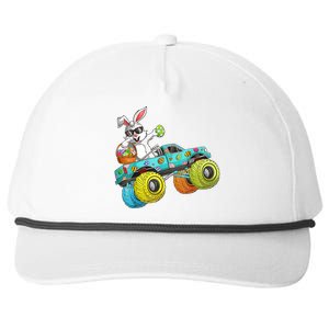 Dabbing Bunny Happy Easter Monster Truck Lovers Gift Snapback Five-Panel Rope Hat