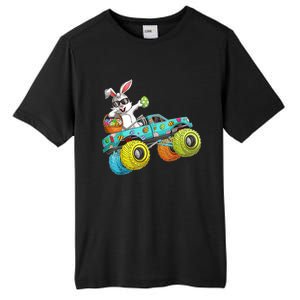 Dabbing Bunny Happy Easter Monster Truck Lovers Gift Tall Fusion ChromaSoft Performance T-Shirt