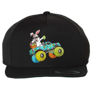 Dabbing Bunny Happy Easter Monster Truck Lovers Gift Wool Snapback Cap