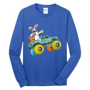 Dabbing Bunny Happy Easter Monster Truck Lovers Gift Tall Long Sleeve T-Shirt