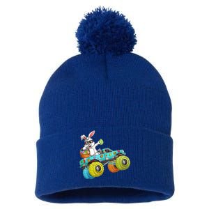 Dabbing Bunny Happy Easter Monster Truck Lovers Gift Pom Pom 12in Knit Beanie