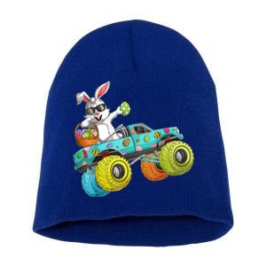 Dabbing Bunny Happy Easter Monster Truck Lovers Gift Short Acrylic Beanie