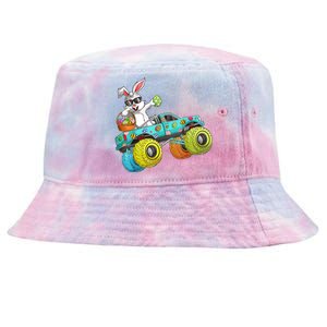 Dabbing Bunny Happy Easter Monster Truck Lovers Gift Tie-Dyed Bucket Hat