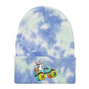 Dabbing Bunny Happy Easter Monster Truck Lovers Gift Tie Dye 12in Knit Beanie