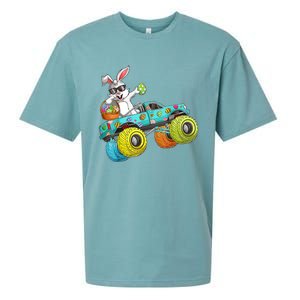 Dabbing Bunny Happy Easter Monster Truck Lovers Gift Sueded Cloud Jersey T-Shirt