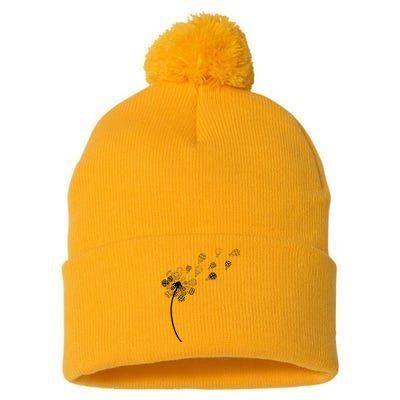 Dandelion Ballooning Hot Air Balloon Pilot Balloonist Pom Pom 12in Knit Beanie