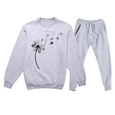 Dandelion Ballooning Hot Air Balloon Pilot Balloonist Premium Crewneck Sweatsuit Set