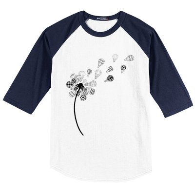 Dandelion Ballooning Hot Air Balloon Pilot Balloonist Baseball Sleeve Shirt