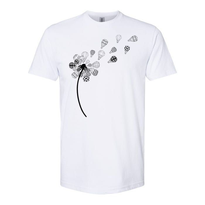 Dandelion Ballooning Hot Air Balloon Pilot Balloonist Softstyle CVC T-Shirt