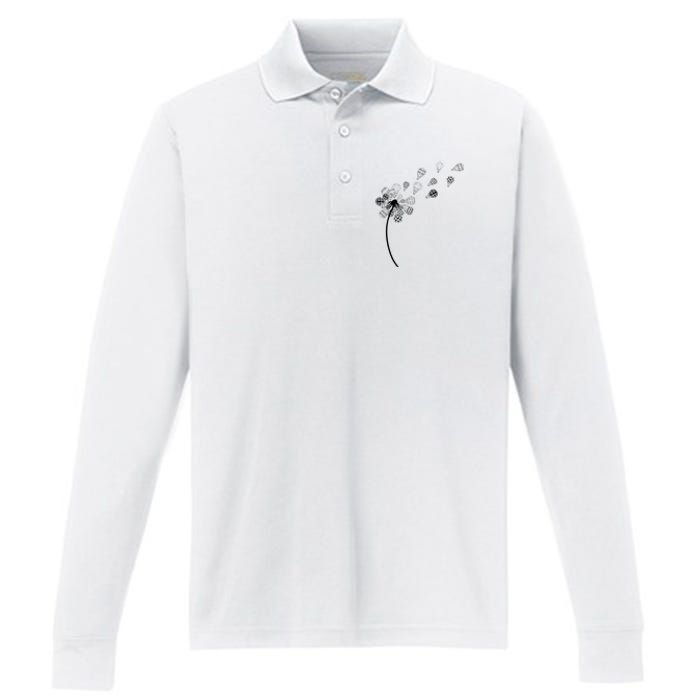 Dandelion Ballooning Hot Air Balloon Pilot Balloonist Performance Long Sleeve Polo