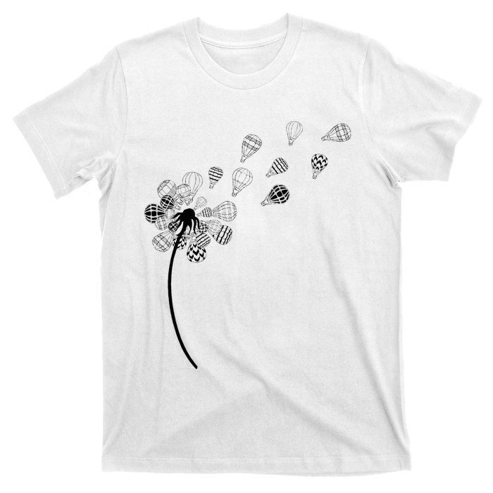 Dandelion Ballooning Hot Air Balloon Pilot Balloonist T-Shirt