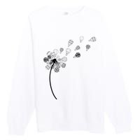 Dandelion Ballooning Hot Air Balloon Pilot Balloonist Premium Crewneck Sweatshirt