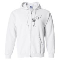 Dandelion Ballooning Hot Air Balloon Pilot Balloonist Full Zip Hoodie