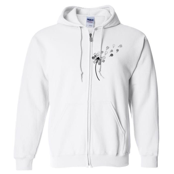 Dandelion Ballooning Hot Air Balloon Pilot Balloonist Full Zip Hoodie