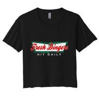 DonT Bunt Hit Fresh Dingers Women's Crop Top Tee