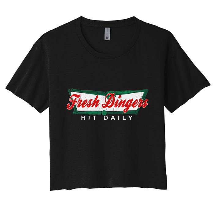 DonT Bunt Hit Fresh Dingers Women's Crop Top Tee
