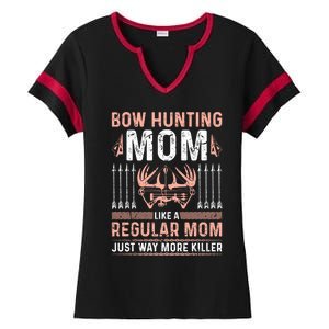 Deer Bow Hunting Mom Archery Mothers Day Funny Gift Ladies Halftime Notch Neck Tee