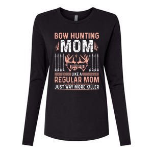 Deer Bow Hunting Mom Archery Mothers Day Funny Gift Womens Cotton Relaxed Long Sleeve T-Shirt