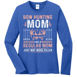 Deer Bow Hunting Mom Archery Mothers Day Funny Gift Ladies Long Sleeve Shirt