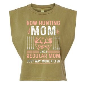 Deer Bow Hunting Mom Archery Mothers Day Funny Gift Garment-Dyed Women's Muscle Tee