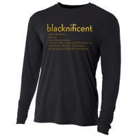 Definition Black History Month Blacknificent Dictionary Cooling Performance Long Sleeve Crew