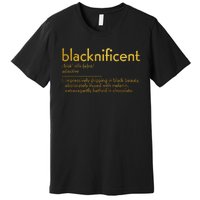 Definition Black History Month Blacknificent Dictionary Premium T-Shirt