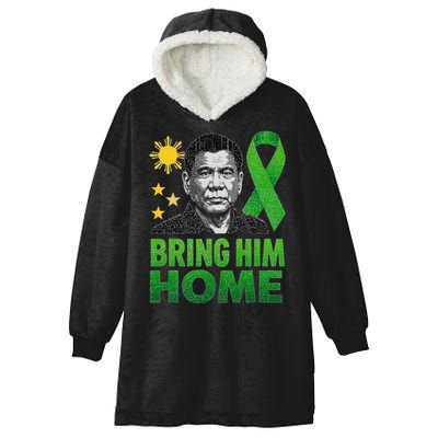 Duterte Bring Him Home Philippines PRRD DU30 Supporter Hooded Wearable Blanket