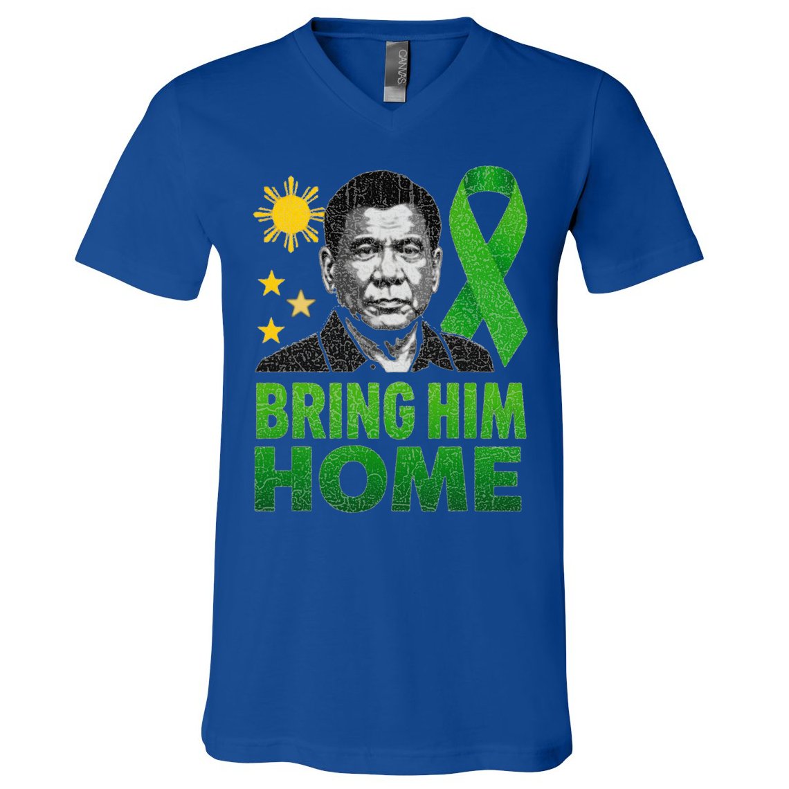 Duterte Bring Him Home Philippines PRRD DU30 Supporter V-Neck T-Shirt