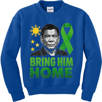Duterte Bring Him Home Philippines PRRD DU30 Supporter Kids Sweatshirt