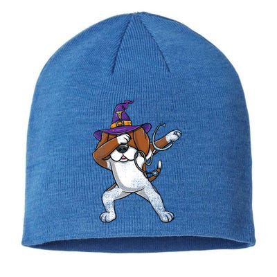 Dabbing Beagle Halloween Nurse Vintage Gift Sustainable Beanie