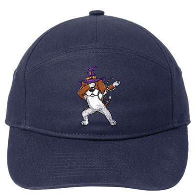 Dabbing Beagle Halloween Nurse Vintage Gift 7-Panel Snapback Hat