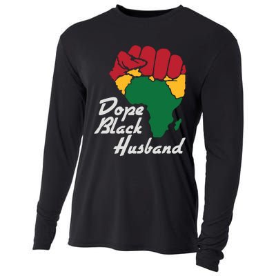 Dope Black Husband Black History Month Cooling Performance Long Sleeve Crew