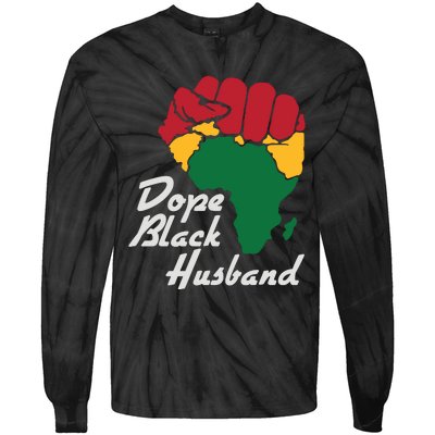 Dope Black Husband Black History Month Tie-Dye Long Sleeve Shirt