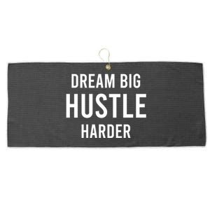 Dream Big  Hustle Harder Large Microfiber Waffle Golf Towel