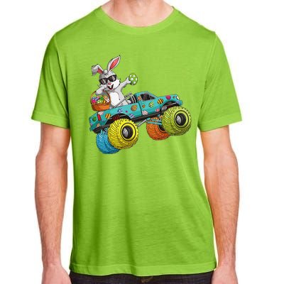 Dabbing Bunny Happy Easter Monster Truck Lovers Adult ChromaSoft Performance T-Shirt