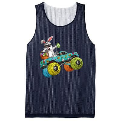 Dabbing Bunny Happy Easter Monster Truck Lovers Mesh Reversible Basketball Jersey Tank