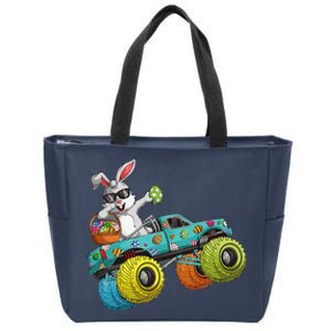 Dabbing Bunny Happy Easter Monster Truck Lovers Zip Tote Bag