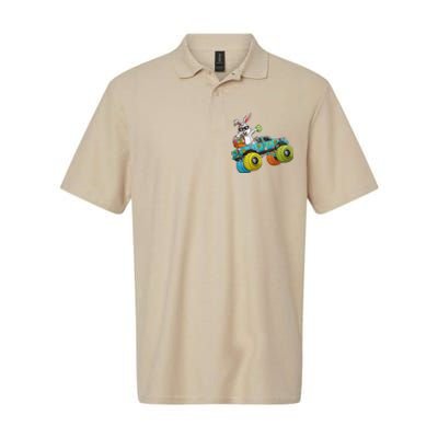 Dabbing Bunny Happy Easter Monster Truck Lovers Softstyle Adult Sport Polo