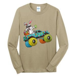 Dabbing Bunny Happy Easter Monster Truck Lovers Tall Long Sleeve T-Shirt