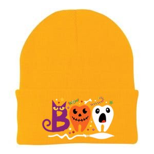 Dentist Boo Halloween Spooky Dental Assistant Orthodontics Gift Knit Cap Winter Beanie